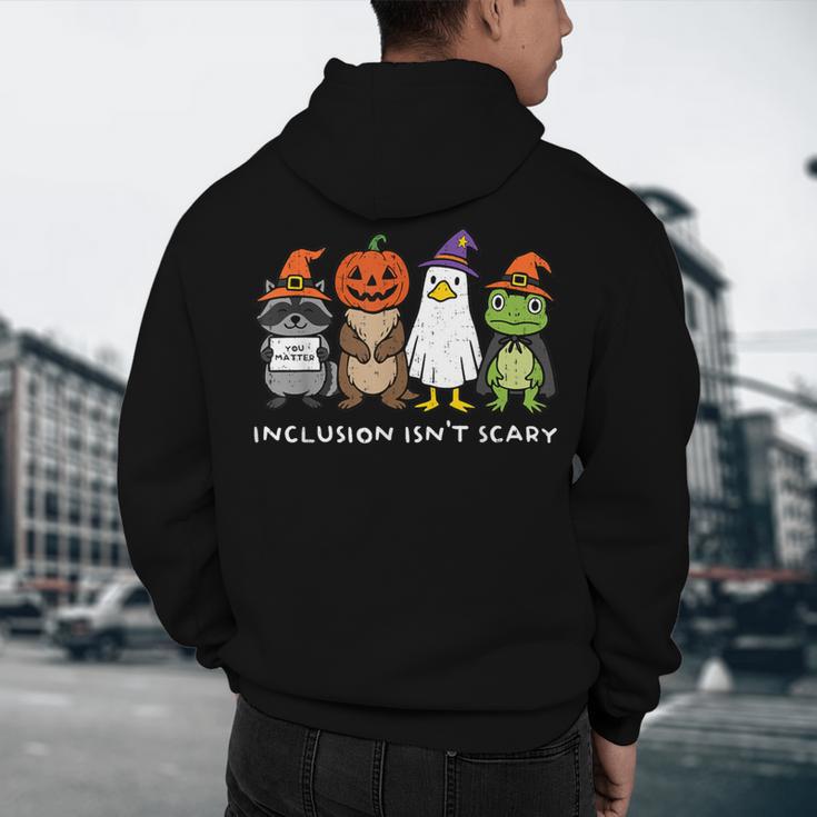 Inclusion Isn't Scary SLP Halloween Sped Teacher Animal Men's Hoodie Back Print, novelty gifts, funny gifts Inclusion Isn't Scary SLP Halloween Sped Teacher Animal Men's Hoodie Back Print, novelty gifts, funny gifts