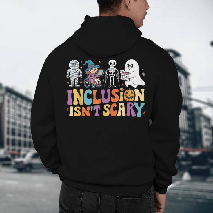 Inclusion Isn't Scary SLP Halloween Sped Teacher Men's Hoodie Back Print, novelty gifts, funny gifts Inclusion Isn't Scary SLP Halloween Sped Teacher Men's Hoodie Back Print, novelty gifts, funny gifts