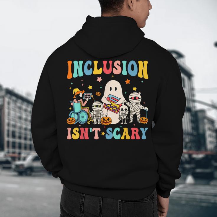 Inclusion Isn't Scary SLP Halloween Sped Teacher Therapy Men's Hoodie Back Print, novelty gifts, funny gifts Inclusion Isn't Scary SLP Halloween Sped Teacher Therapy Men's Hoodie Back Print, novelty gifts, funny gifts