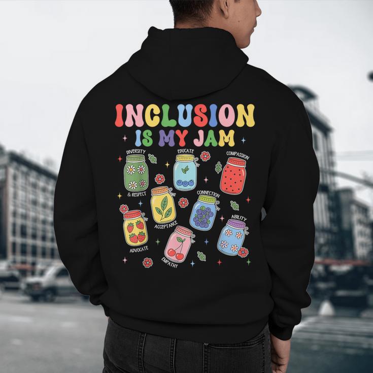 Inclusion Is My Jam SPED Teacher Special Education Life Men's Hoodie Back Print, novelty gifts, funny gifts