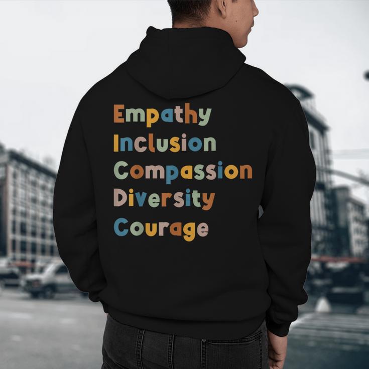 Inclusive Teacher Diversity Inclusion Empathy Teacher Team Men's Hoodie Back Print, novelty gifts, funny gifts Inclusive Teacher Diversity Inclusion Empathy Teacher Team Men's Hoodie Back Print, novelty gifts, funny gifts