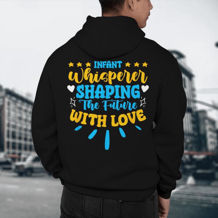 Infant Whisperer Daycare School Childcare Infant Teacher Men's Hoodie Back Print, novelty gifts, funny gifts