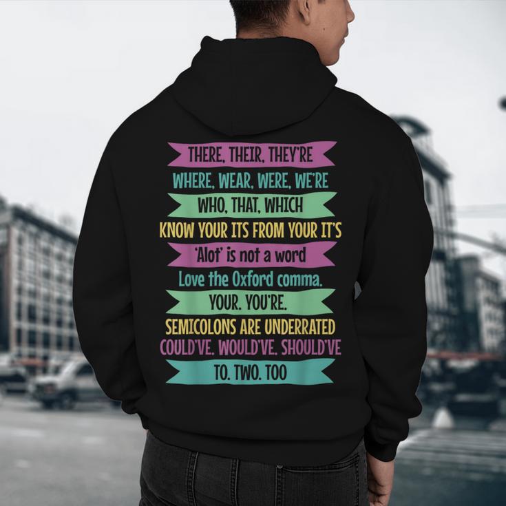 Their There And They'Re English Teacher Men Women Men's Hoodie Back Print, novelty gifts, funny gifts Their There And They'Re English Teacher Men Women Men's Hoodie Back Print, novelty gifts, funny gifts