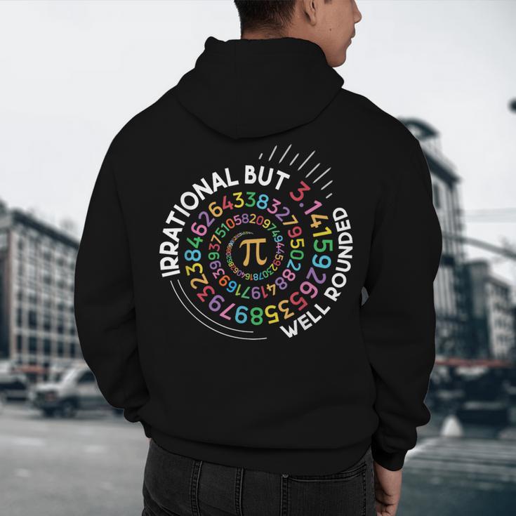 Irrational But Well Rounded Pi Day Math Teacher Student Geek Men's Hoodie Back Print, novelty gifts, funny gifts Irrational But Well Rounded Pi Day Math Teacher Student Geek Men's Hoodie Back Print, novelty gifts, funny gifts