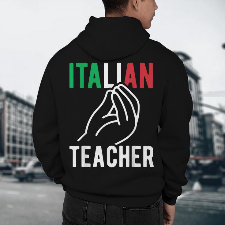 Italian Teacher Italy Italia Back To School First Day Men's Hoodie Back Print, novelty gifts, funny gifts Italian Teacher Italy Italia Back To School First Day Men's Hoodie Back Print, novelty gifts, funny gifts
