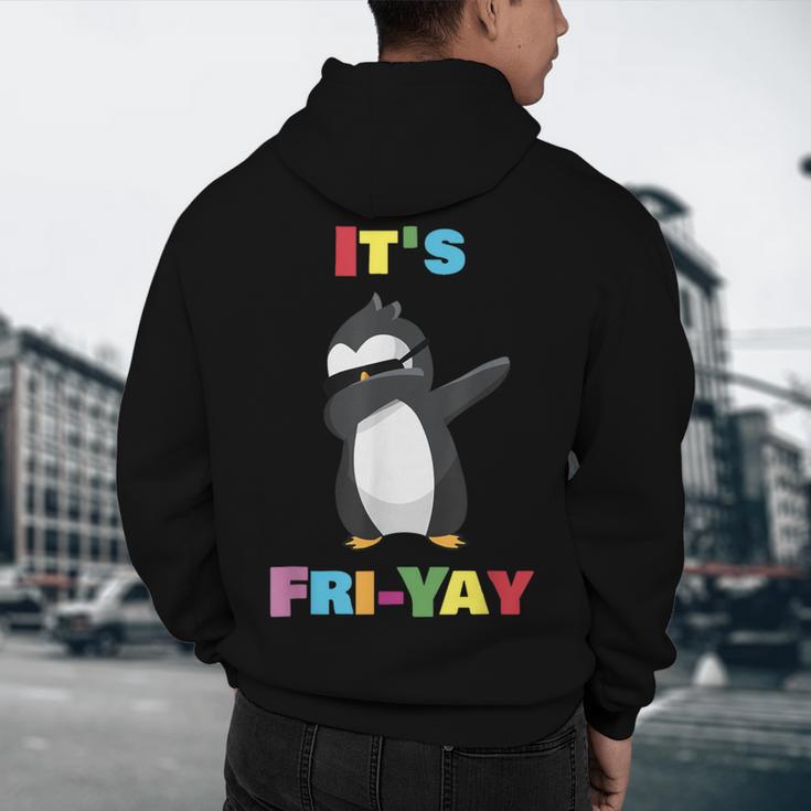 It's Fri-Yay Dabbing Penguin Friday Weekend Teacher Student Men's Hoodie Back Print, novelty gifts, funny gifts It's Fri-Yay Dabbing Penguin Friday Weekend Teacher Student Men's Hoodie Back Print, novelty gifts, funny gifts