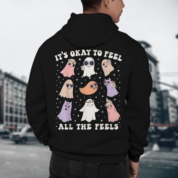 It’s Okay To Feel All The Feels Special Ed Teacher Halloween Men's Hoodie Back Print, novelty gifts, funny gifts