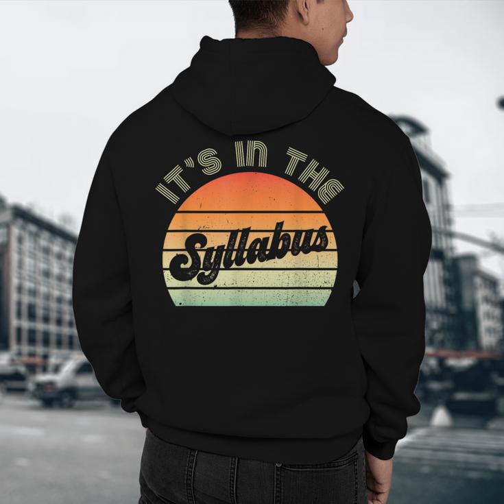 It's In The Syllabus Shirt Professor Saying College Teacher For Men Women Men's Hoodie Back Print, novelty gifts, funny gifts It's In The Syllabus Shirt Professor Saying College Teacher For Men Women Men's Hoodie Back Print, novelty gifts, funny gifts