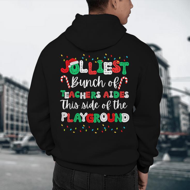 Jolliest Bunch Of Teachers Aides This Side Of The Playground Men's Hoodie Back Print, novelty gifts, funny gifts Jolliest Bunch Of Teachers Aides This Side Of The Playground Men's Hoodie Back Print, novelty gifts, funny gifts