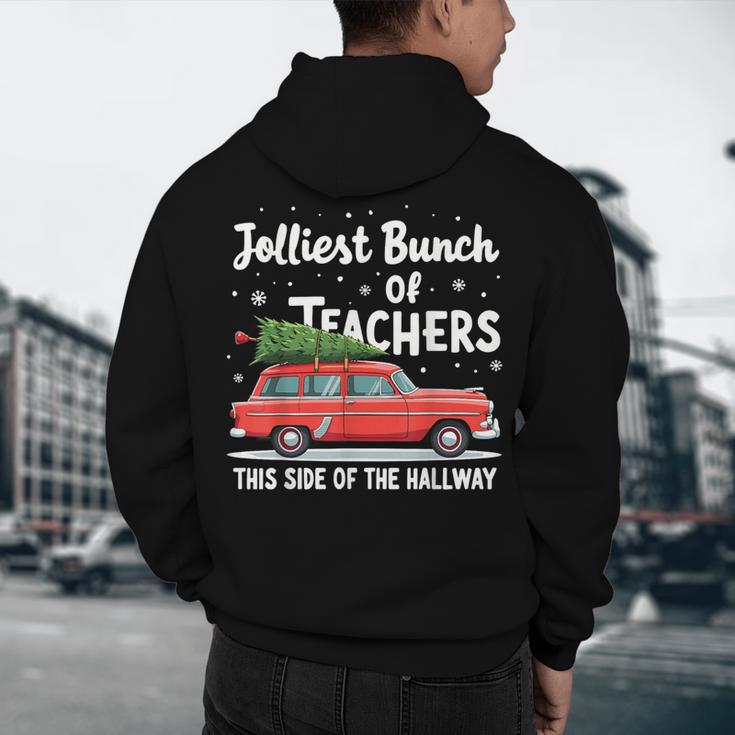 Jolliest Bunch Of Teachers This Side Of The Hallway Xmas PJ Men's Hoodie Back Print, novelty gifts, funny gifts Jolliest Bunch Of Teachers This Side Of The Hallway Xmas PJ Men's Hoodie Back Print, novelty gifts, funny gifts