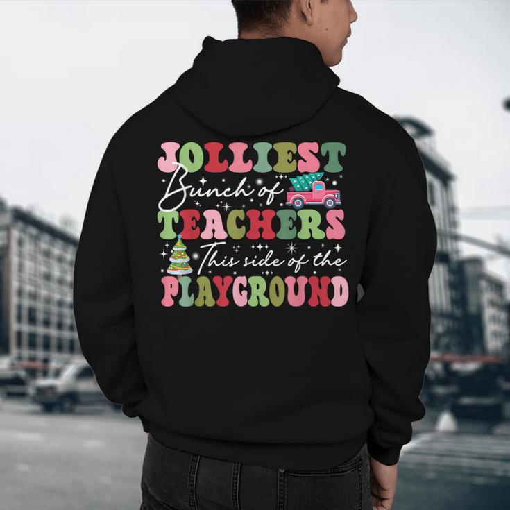 Jolliest Bunch Of Teachers This Side Of The Playground X-Mas Men's Hoodie Back Print, novelty gifts, funny gifts