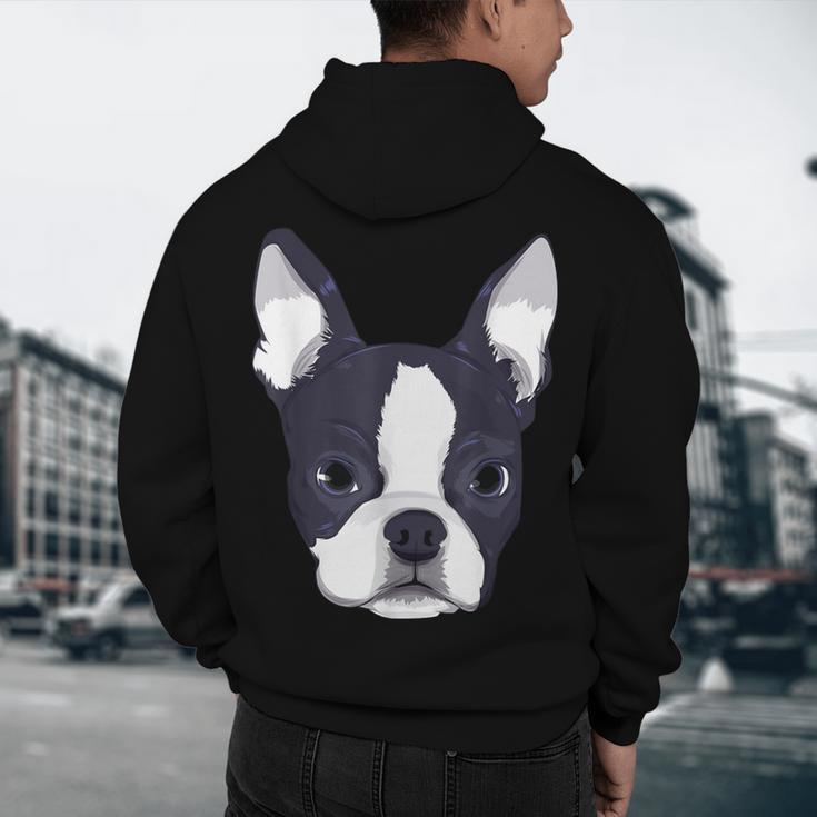 Kids Boston Terrier Dog For Women And Girls Men's Hoodie Back Print, novelty gifts, funny gifts