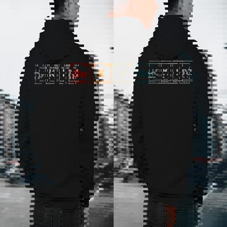 Be Kind Periodic Table Chemistry Teacher Scientist Kindness Men Women Girls Kids Men&#x27;s Hoodie Back Print, novelty gifts, funny gifts