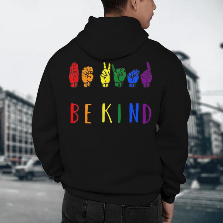 Be Kind Pride Sign Language Rainbow Teachers Interpreter ASL Men's Hoodie Back Print, novelty gifts, funny gifts Be Kind Pride Sign Language Rainbow Teachers Interpreter ASL Men's Hoodie Back Print, novelty gifts, funny gifts