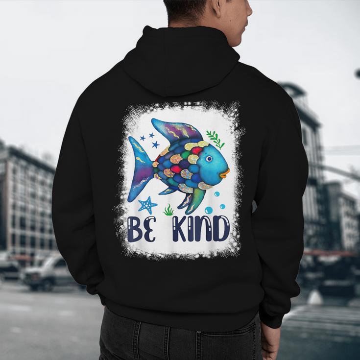 Be Kind Rainbow Fish Teacher Life Back To School Teaching Men Women Men's Hoodie Back Print, novelty gifts, funny gifts