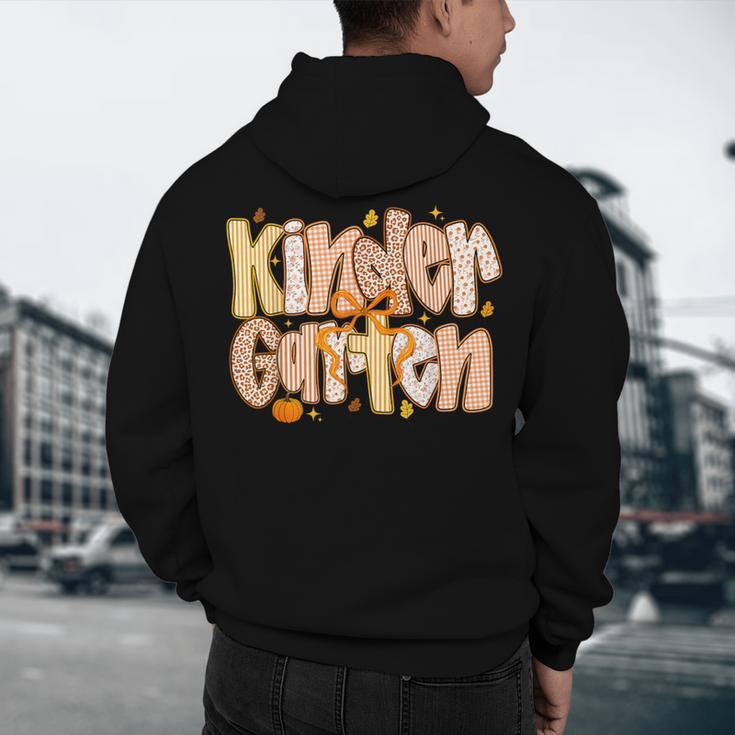 Kindergarten Teacher Fall Pumpkin Autumn Cute Men's Hoodie Back Print, novelty gifts, funny gifts Kindergarten Teacher Fall Pumpkin Autumn Cute Men's Hoodie Back Print, novelty gifts, funny gifts