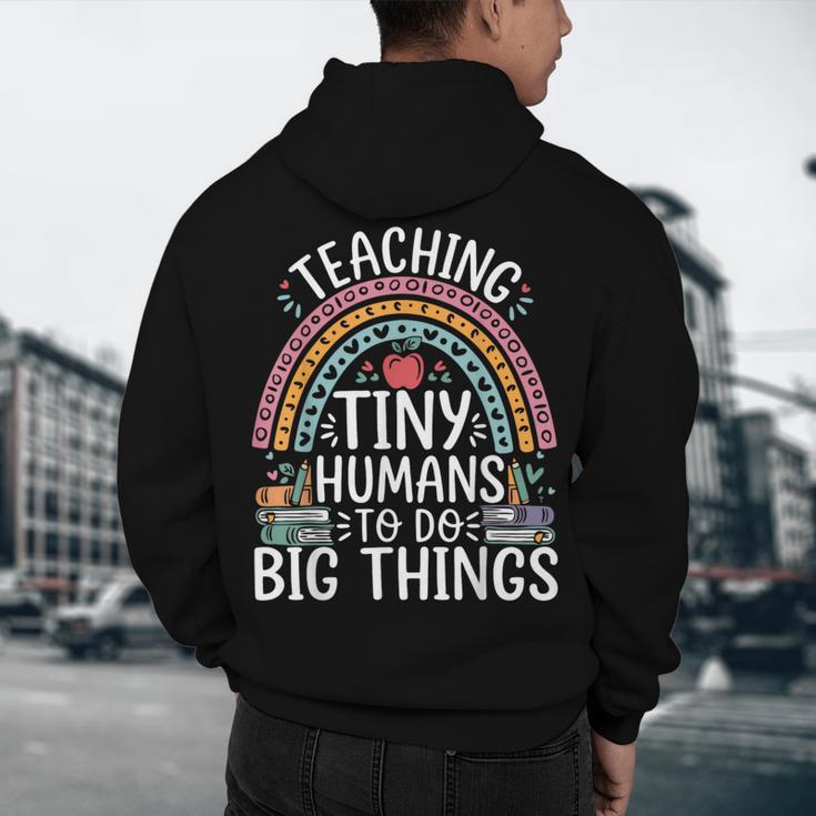 Kindergarten Teacher Tiny Humans Pre-School Teacher Men's Hoodie Back Print, novelty gifts, funny gifts Kindergarten Teacher Tiny Humans Pre-School Teacher Men's Hoodie Back Print, novelty gifts, funny gifts