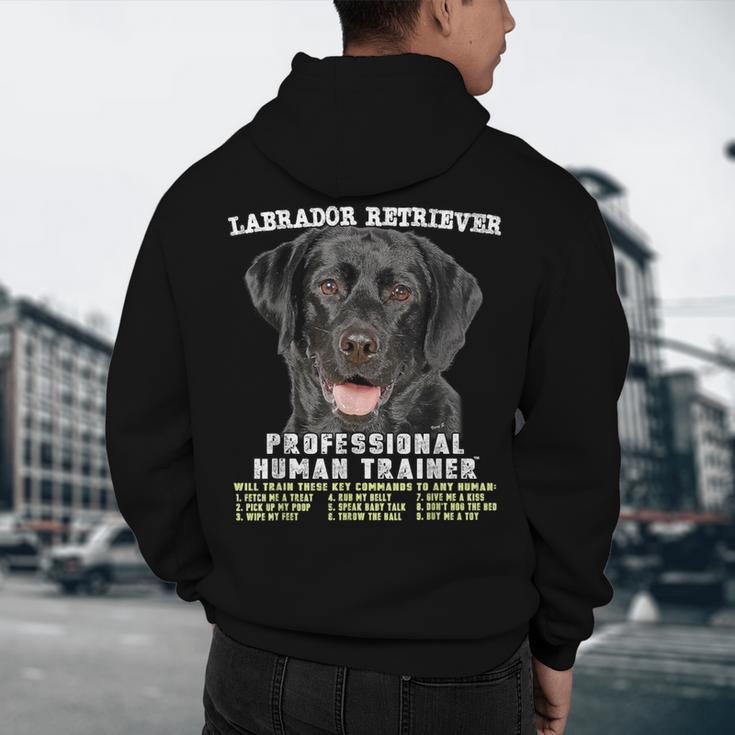 Labrador Retriever Lab Professional Human Trainer Men's Hoodie Back Print, novelty gifts, funny gifts