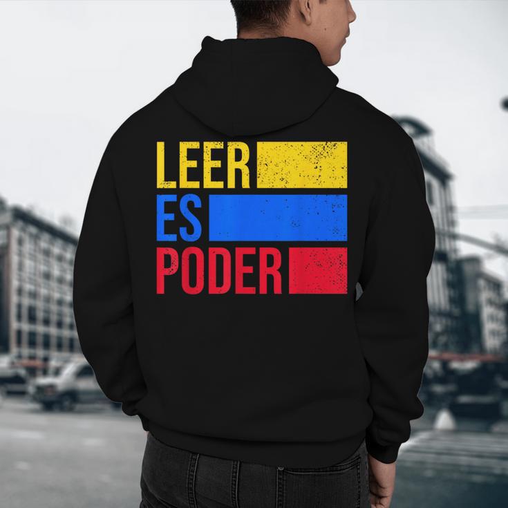 Leer Es Poder Colombian Spanish Teacher Maestra Colombia Men's Hoodie Back Print, novelty gifts, funny gifts Leer Es Poder Colombian Spanish Teacher Maestra Colombia Men's Hoodie Back Print, novelty gifts, funny gifts