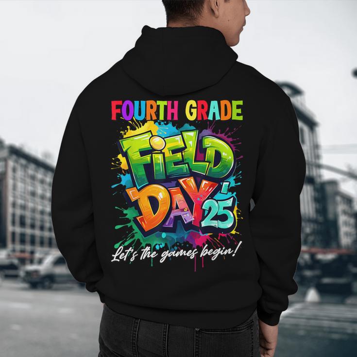 Let The Games Begin Fourth Grade Field Day 2025 Teacher Kid Men's Hoodie Back Print, novelty gifts, funny gifts Let The Games Begin Fourth Grade Field Day 2025 Teacher Kid Men's Hoodie Back Print, novelty gifts, funny gifts