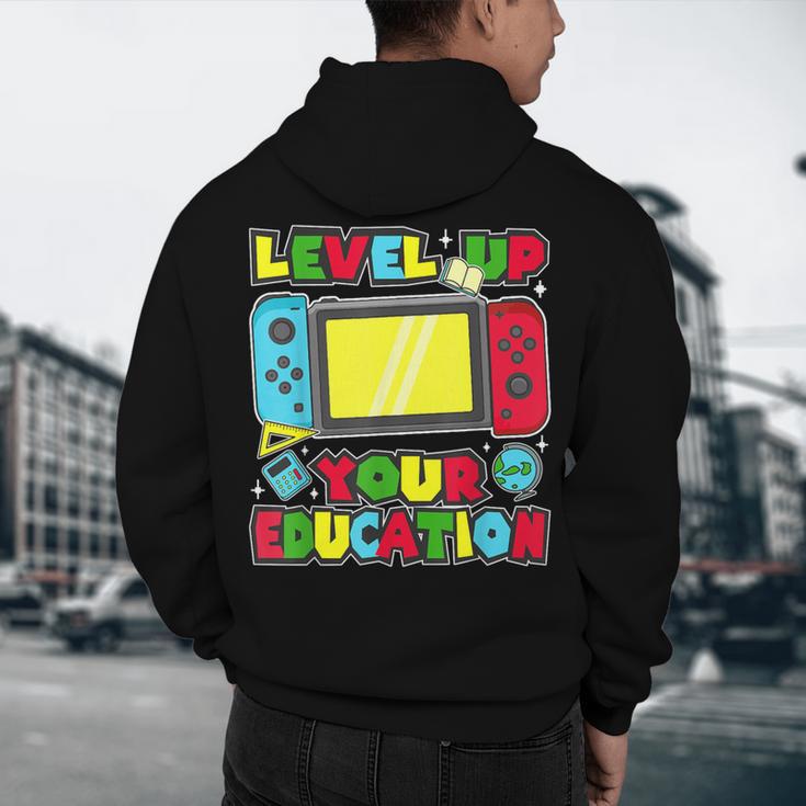 Level Up Your Education Gaming Inspired Teacher Gamers Men's Hoodie Back Print, novelty gifts, funny gifts Level Up Your Education Gaming Inspired Teacher Gamers Men's Hoodie Back Print, novelty gifts, funny gifts