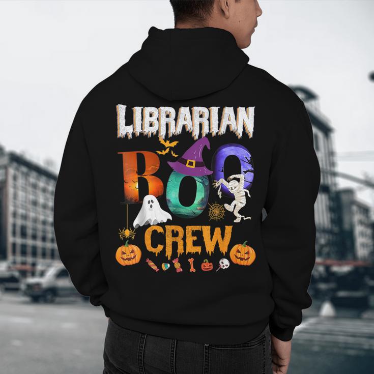 Librarian Boo Crew Teacher Student Halloween Costume Men's Hoodie Back Print, novelty gifts, funny gifts Librarian Boo Crew Teacher Student Halloween Costume Men's Hoodie Back Print, novelty gifts, funny gifts