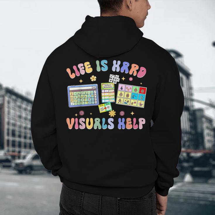 Life Is Hard Visuals Help Special Education Teacher SPED Men's Hoodie Back Print, novelty gifts, funny gifts Life Is Hard Visuals Help Special Education Teacher SPED Men's Hoodie Back Print, novelty gifts, funny gifts