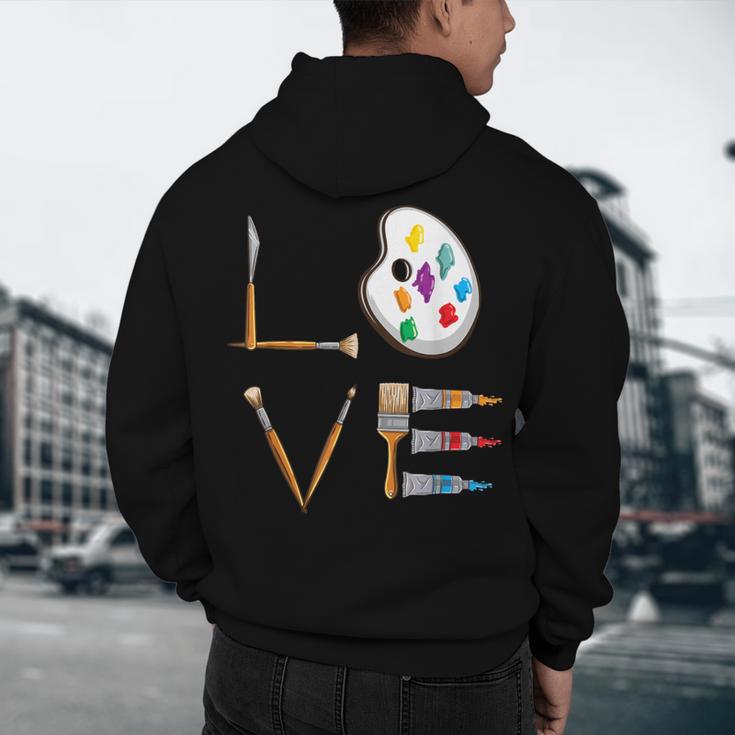 Love Art For Artist Art Teacher Men's Hoodie Back Print, novelty gifts, funny gifts Love Art For Artist Art Teacher Men's Hoodie Back Print, novelty gifts, funny gifts