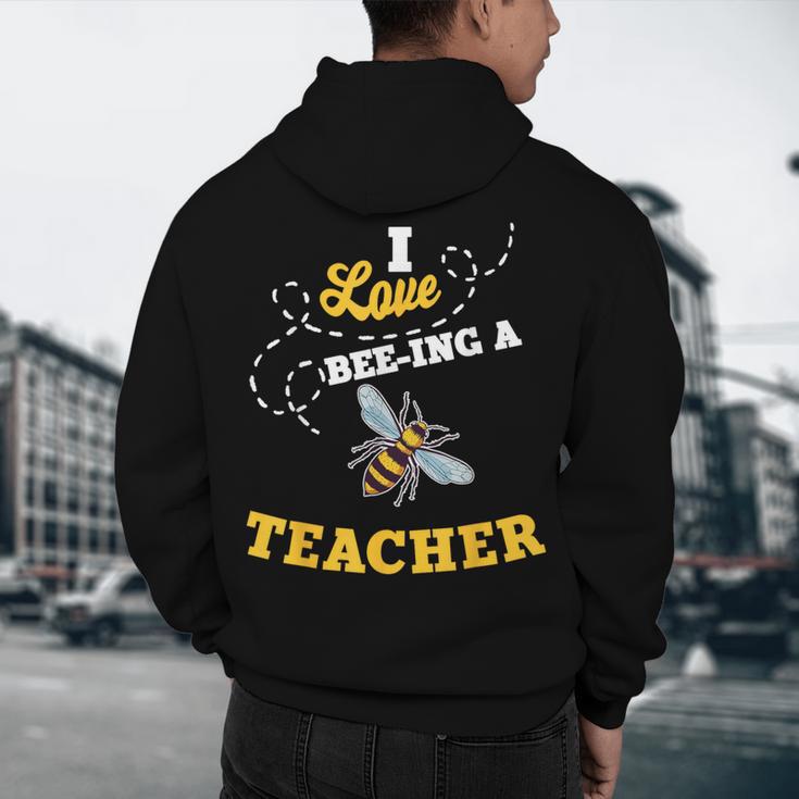 I Love Bee-Ing A Teacher Honey Bee Job Profession Men's Hoodie Back Print, novelty gifts, funny gifts I Love Bee-Ing A Teacher Honey Bee Job Profession Men's Hoodie Back Print, novelty gifts, funny gifts