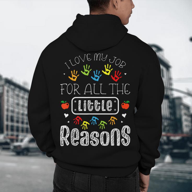 I Love My Job For All The Little Reasons Kid Daycare Teacher Men's Hoodie Back Print, novelty gifts, funny gifts I Love My Job For All The Little Reasons Kid Daycare Teacher Men's Hoodie Back Print, novelty gifts, funny gifts