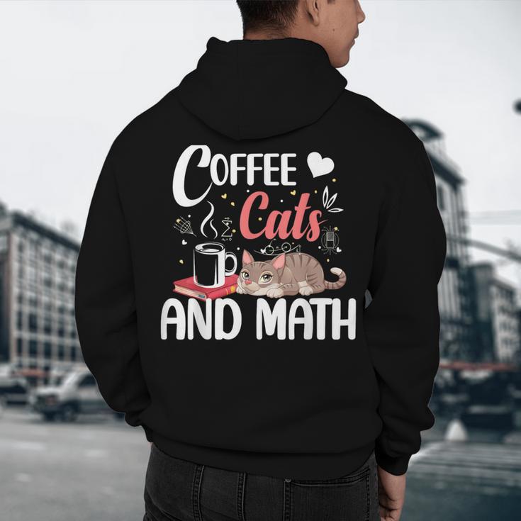 I Love Math Cats And Coffee Heart Mathematics Teacher Men's Hoodie Back Print, novelty gifts, funny gifts I Love Math Cats And Coffee Heart Mathematics Teacher Men's Hoodie Back Print, novelty gifts, funny gifts