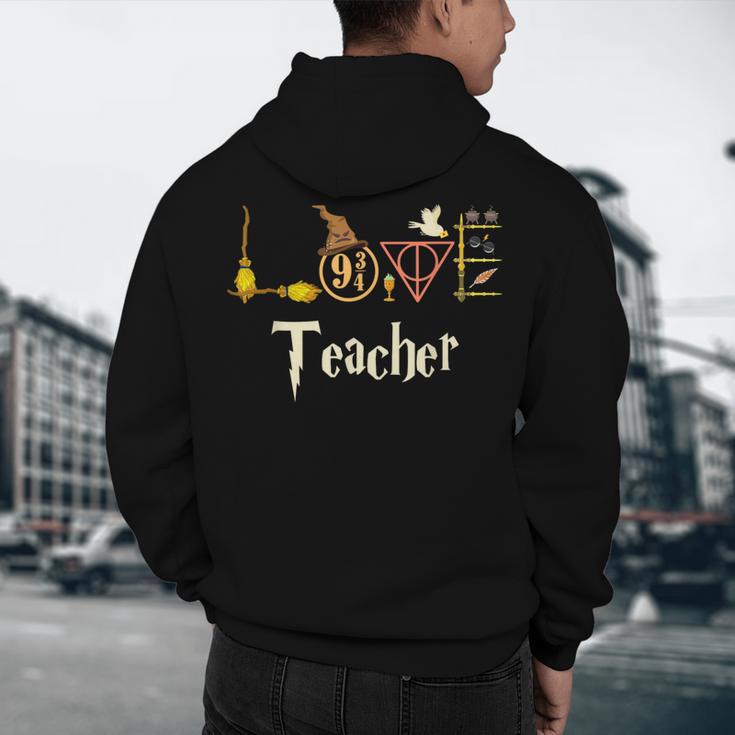Love Teacher Wizards Back To School Halloween Men's Hoodie Back Print, novelty gifts, funny gifts Love Teacher Wizards Back To School Halloween Men's Hoodie Back Print, novelty gifts, funny gifts