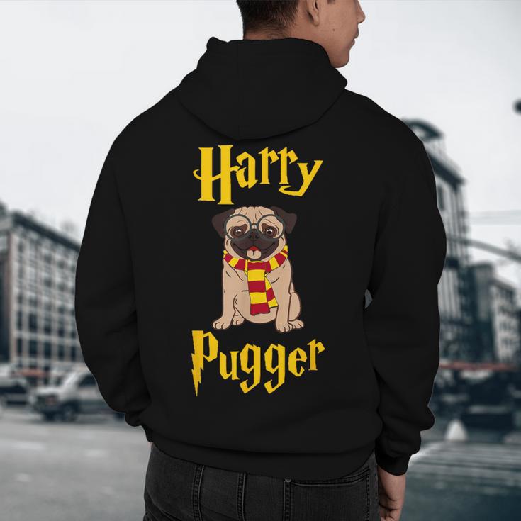 Lovely Harry Pugger Pug Men's Hoodie Back Print, novelty gifts, funny gifts