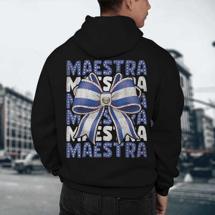 Maestra El Salvador Coquette Bow Hispanic Spanish Teacher Men's Hoodie Back Print, novelty gifts, funny gifts Maestra El Salvador Coquette Bow Hispanic Spanish Teacher Men's Hoodie Back Print, novelty gifts, funny gifts