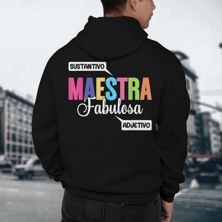 Maestra Fabulosa Bilingual Spanish Espanol Teacher School Men's Hoodie Back Print, novelty gifts, funny gifts Maestra Fabulosa Bilingual Spanish Espanol Teacher School Men's Hoodie Back Print, novelty gifts, funny gifts