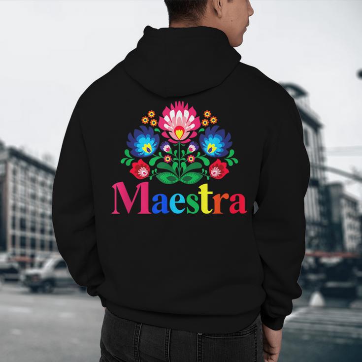 Maestra Proud Spanish Teacher Bilingual Teacher Latina Men's Hoodie Back Print, novelty gifts, funny gifts Maestra Proud Spanish Teacher Bilingual Teacher Latina Men's Hoodie Back Print, novelty gifts, funny gifts