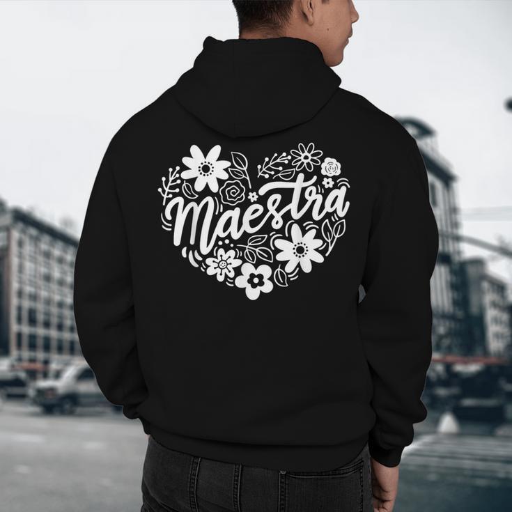 Maestra Spanish Teacher Men's Hoodie Back Print, novelty gifts, funny gifts