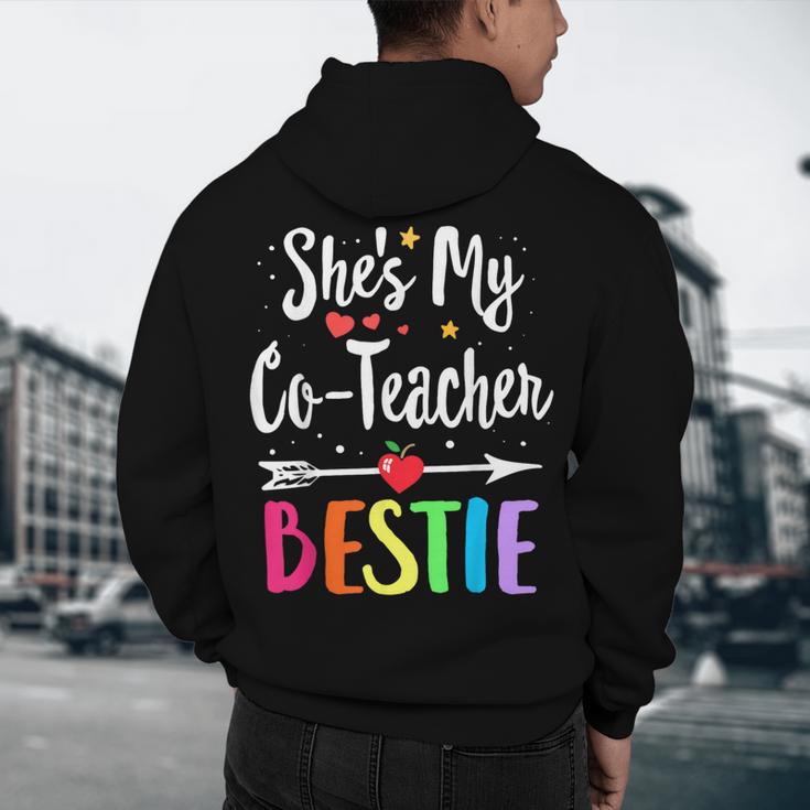 Matching Co-Teacher Best Friend She's My Bestie Work Team Men's Hoodie Back Print, novelty gifts, funny gifts Matching Co-Teacher Best Friend She's My Bestie Work Team Men's Hoodie Back Print, novelty gifts, funny gifts