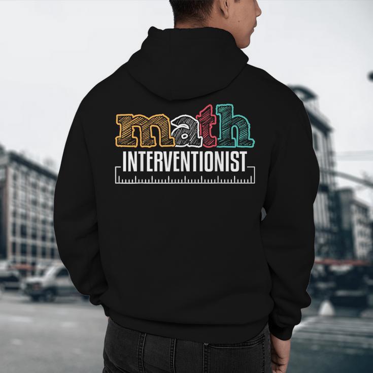 Math Interventionist Teacher Mathematics Men's Hoodie Back Print, novelty gifts, funny gifts Math Interventionist Teacher Mathematics Men's Hoodie Back Print, novelty gifts, funny gifts