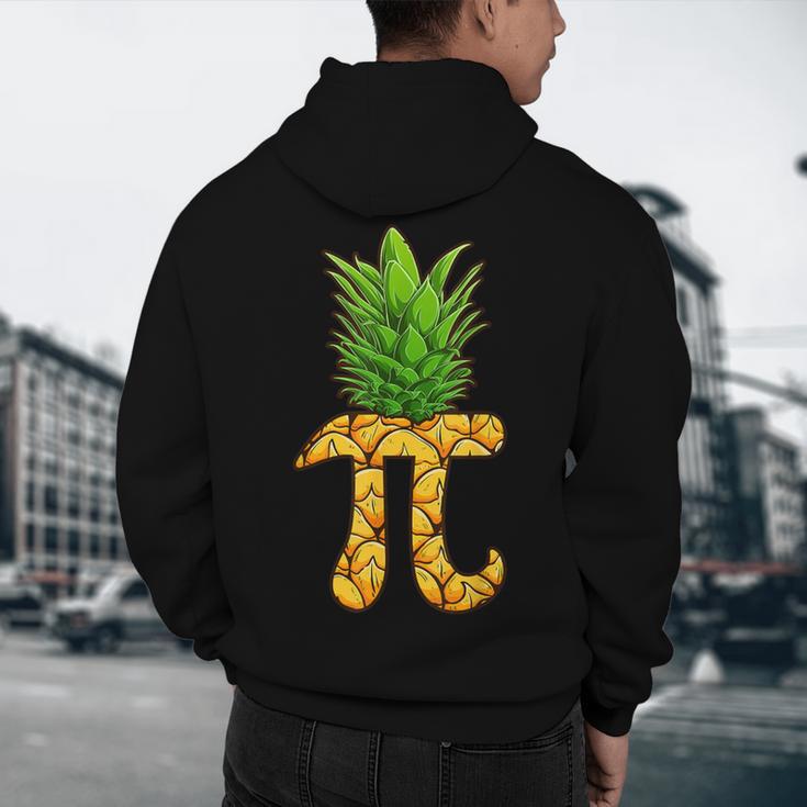 Math Teacher Hawaiian Shirts Pineapple Pi Day Symbol Men's Hoodie Back Print, novelty gifts, funny gifts