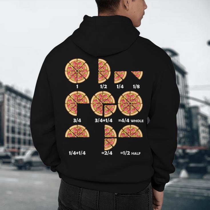 Maths Day Costume Idea Kids Teachers Pizza Slice Fraction Men's Hoodie Back Print, novelty gifts, funny gifts Maths Day Costume Idea Kids Teachers Pizza Slice Fraction Men's Hoodie Back Print, novelty gifts, funny gifts