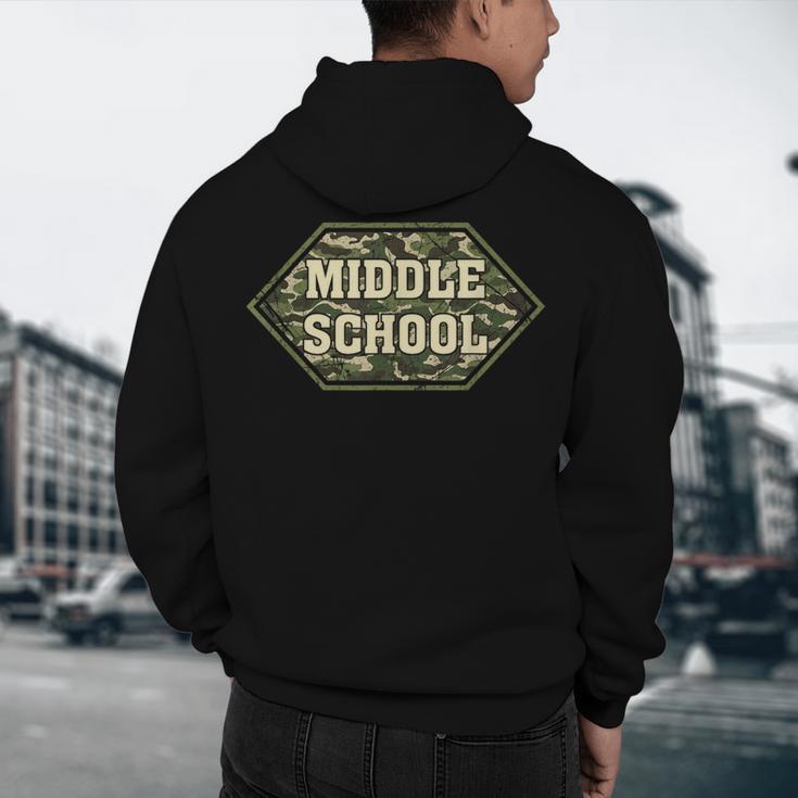Middle School Camo Retro Back To School Teachers Men's Hoodie Back Print, novelty gifts, funny gifts Middle School Camo Retro Back To School Teachers Men's Hoodie Back Print, novelty gifts, funny gifts