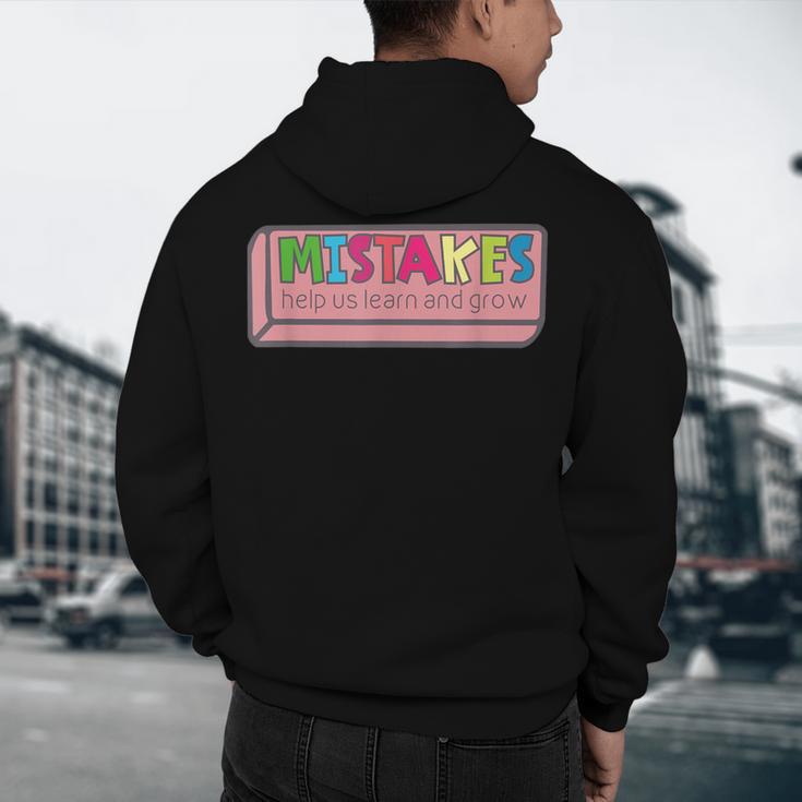 Mistakes Help Us Grow And Learn Teacher Men's Hoodie Back Print, novelty gifts, funny gifts Mistakes Help Us Grow And Learn Teacher Men's Hoodie Back Print, novelty gifts, funny gifts