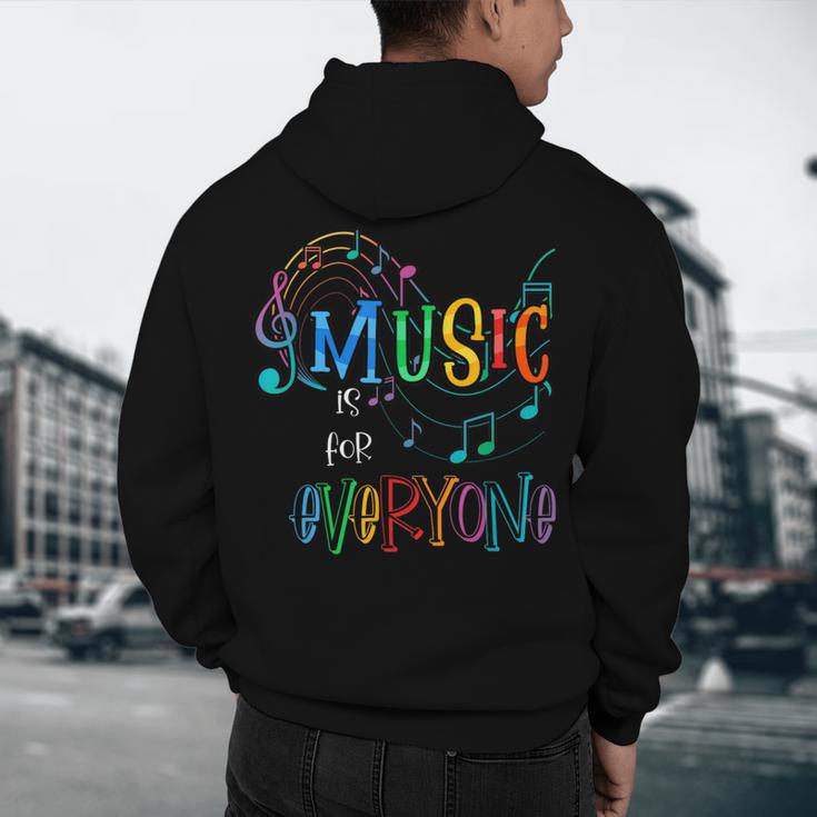 Music Is For Everyone Love For Music Teachers Men's Hoodie Back Print, novelty gifts, funny gifts Music Is For Everyone Love For Music Teachers Men's Hoodie Back Print, novelty gifts, funny gifts