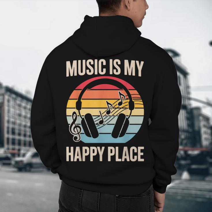 Music For Men Women Music Teacher Music Lover Men's Hoodie Back Print, novelty gifts, funny gifts