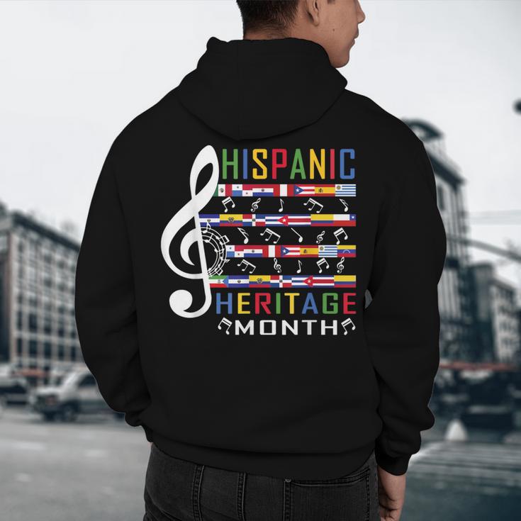 Music Teacher Kid National Hispanic Heritage Month Men's Hoodie Back Print, novelty gifts, funny gifts