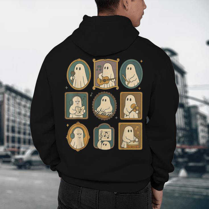 Music Teacher Orchestra Spooky Halloween Ghost Band Men's Hoodie Back Print, novelty gifts, funny gifts Music Teacher Orchestra Spooky Halloween Ghost Band Men's Hoodie Back Print, novelty gifts, funny gifts