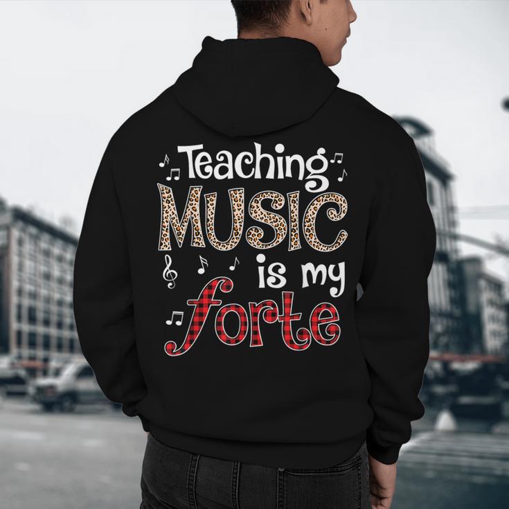 Music Teacher Teaching Music Is My Forte For Music Lovers Men's Hoodie Back Print, novelty gifts, funny gifts