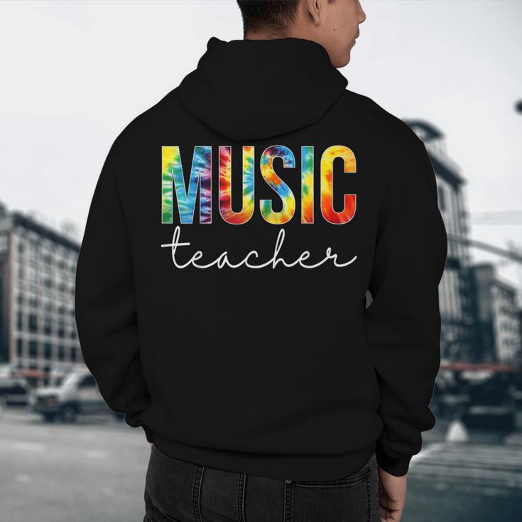 Music Teacher Tie Dye Appreciation Day Hello Back To School Men Women Men's Hoodie Back Print, novelty gifts, funny gifts Music Teacher Tie Dye Appreciation Day Hello Back To School Men Women Men's Hoodie Back Print, novelty gifts, funny gifts