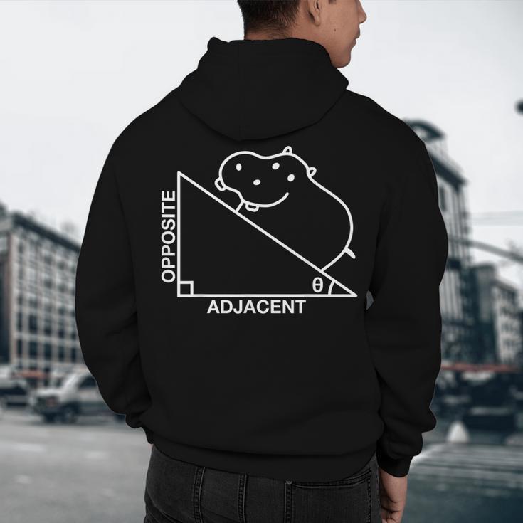 Nerdy Hippotenuse Hypotenuse Hippopotamus Math Teacher Men's Hoodie Back Print, novelty gifts, funny gifts Nerdy Hippotenuse Hypotenuse Hippopotamus Math Teacher Men's Hoodie Back Print, novelty gifts, funny gifts